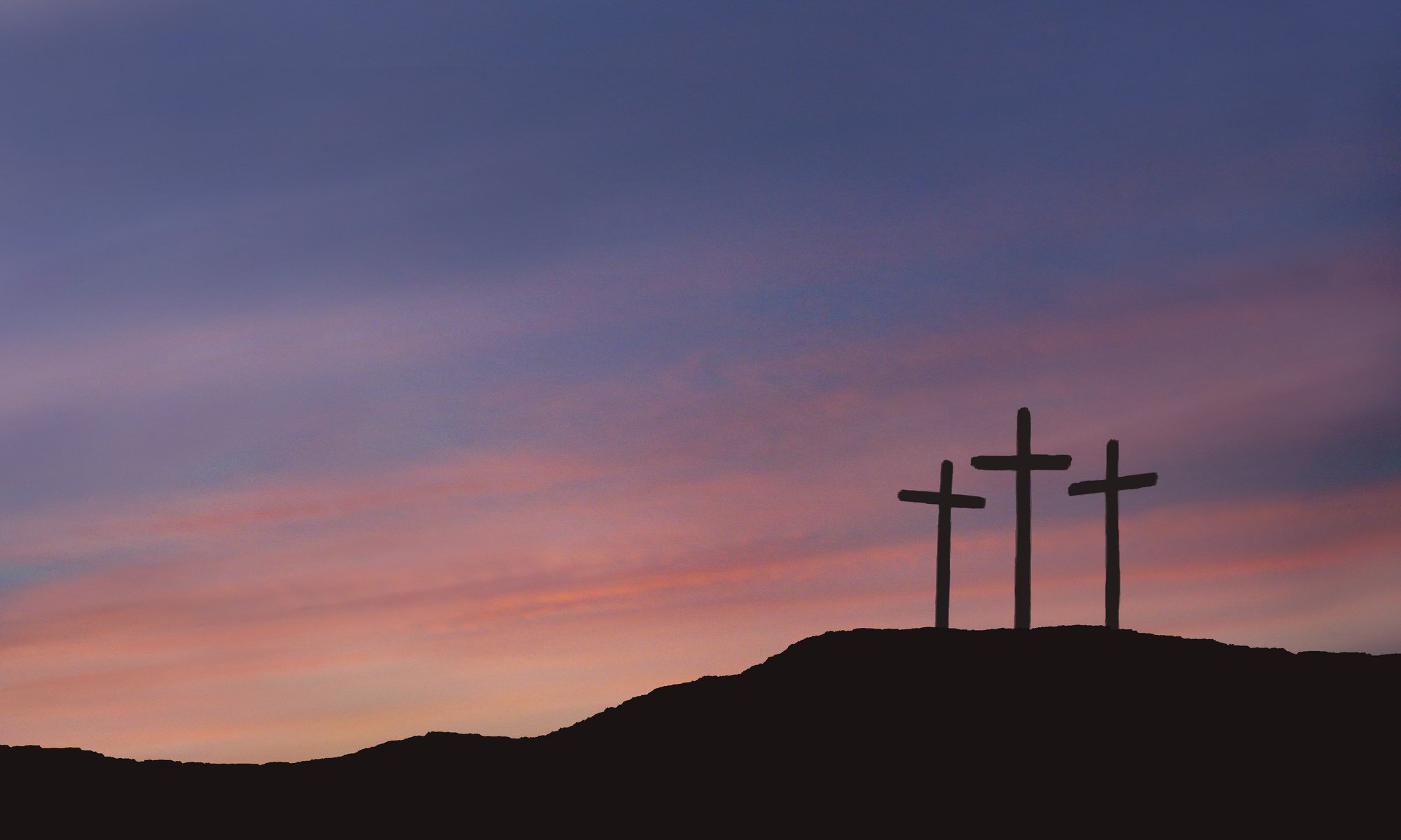 Sunrise Sunset Sky Calvary Crosses Christian Cross Religious Easter Resurrection